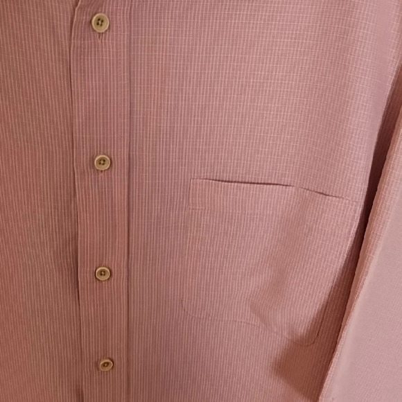 Roundtree & Yorke Pink Cmall Plaid Casual Button Down Shirt Short Sleeve - Picture 2 of 9